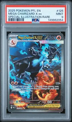 Pokemon Mega Charizard X ex Phantasmal Flames SIR #125 PSA 9 Mint - Image 1