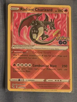 Holo Foil Radiant Charizard 011/078 Radiant Rare Pokemon GO - Image 1