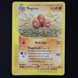 Dugtrio Holo Rare 10/165 Expedition WOTC E-Reader 2002 Pokemon (Clean Front) MP - Image 1