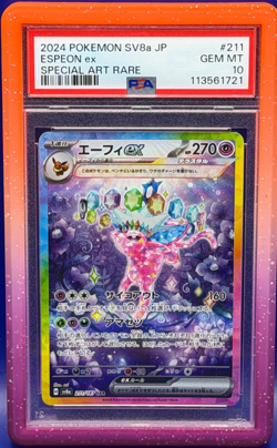 2024 POKEMON JPN SV8A-TERASTAL FEST EX SPECIAL ART RARE #211 ESPEON EX PSA 10 - Image 1