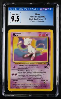 2000 POKEMON LEAGUE BLACK STAR PROMO MEW #8 CGC 9.5 GEM MINT - Image 1