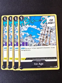 4x OP02-117 Ice Age Playset Non-Foil - One Piece Card Game TCG - PRB-01 English - Image 1