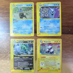 Pokemon Aquapolis Feraligatr, Cloyster, Tyranitar, Magneton Holo Card Lot - Image 1