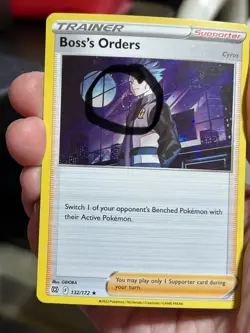POKEMON BOSS'S ORDERS #132/172 RARE COSMOS SWIRL HOLOFOIL PROMO NM CARD - Image 2