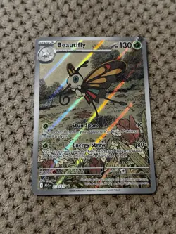 Pokemon TCG Beautifly 219/217 IR Ascended Heroes Insane Factory Error Card Look! - Image 1