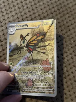 Pokemon TCG Beautifly 219/217 IR Ascended Heroes Insane Factory Error Card Look! - Image 4