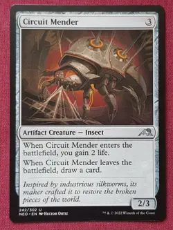 Magic The Gathering KAMIGAWA NEON DYNASTY CIRCUIT MENDER artifact card MTG - Image 1