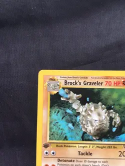 Pokemon Cards: Gym Challenge 1st Edition Uncommon: Brock's Graveler 34/132 - Image 2