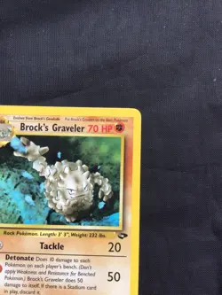 Pokemon Cards: Gym Challenge 1st Edition Uncommon: Brock's Graveler 34/132 - Image 3