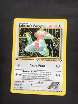Pokemon Cards: Gym Challenge 1st Edition Common: Sabrina's Porygon 98/132 - Image 1