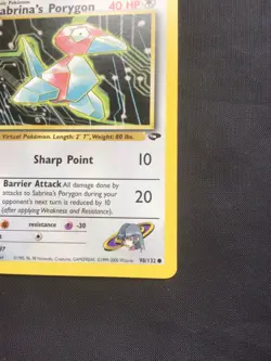 Pokemon Cards: Gym Challenge 1st Edition Common: Sabrina's Porygon 98/132 - Image 4