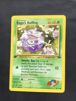 Pokemon Cards: Gym Challenge 1st Edition Common: Koga's Koffing 79/132 - Image 1
