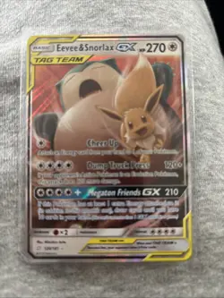 Pokemon Tag Team Cards Evee/Snorlax and Sylveon/Gardevoir NM/M Condition - Image 1