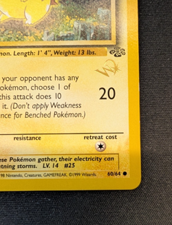 Jungle | Pikachu GOLD W STAMP Pokemon Card 1st Edition 60/64 - Image 5