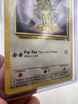 Meowth 56/64 Jungle Set Uncommon Pokemon Card Unlimited 1999 - Image 4