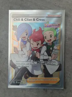 Pokemon Card - Holo Ultra Rare - Chili & Cilan & Cress 258/264 Full Art - Image 1
