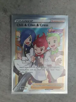 Pokemon Card - Holo Ultra Rare - Chili & Cilan & Cress 258/264 Full Art - Image 2