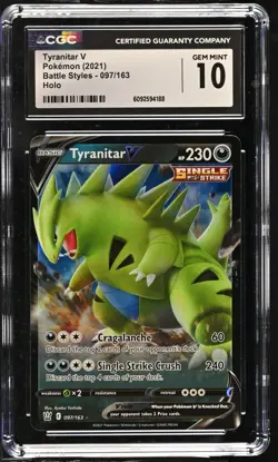 TCG Pokemon Karte Tyranitar V 097/163 Full Art Englisch Ultra RARE PSA CGC 10 - Image 1
