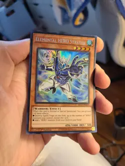 Yugioh Elemental HERO Stratos BLC1-EN022 1st Ultra Rare (Silver) (Alternate Art) - Image 1