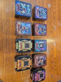 Assorted Lot Of 9 Yu Gi Oh Collector's Tins Empty - Image 1