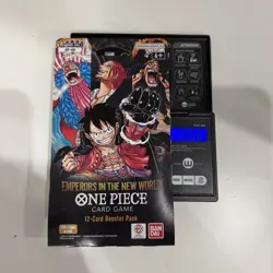 One Piece OP-09 EMPERORS IN THE NEW WORLD Sleeved Booster Pack - Heavy - 37.56g - Image 1