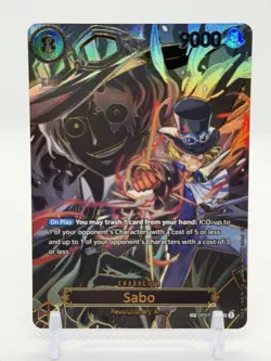 Bandai Sabo SP Holo Character OP07-118 9000 Power One Piece Card - Image 1
