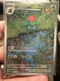 Pokemon TCG Ivysaur 167/165 SV 151 Illustration Scarlet Violet Holo Card - Image 1