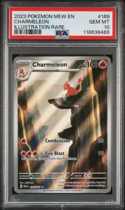 Pokemon Charmeleon 151 MEW EN Illustration Rare #169 PSA 10 Gem Mint graded card - Image 1