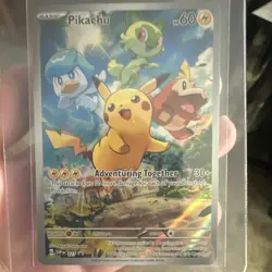 Pokemon Pikachu 027 Promo Holo Full Art Scarlet & Violet Card HP 60 Basic - Image 1