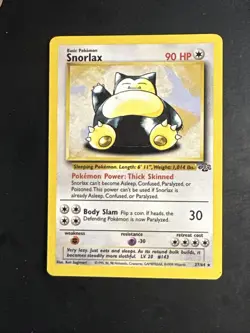 Pokemon TCG Snorlax Jungle Card 27/64 Non Holo Rare LP - Image 1