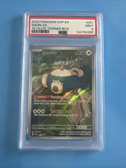Snorlax 051 Sv: Scarlet & Violet Promo Cards Holo PSA 9 - Image 1