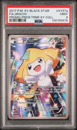 2017 Pokemon XY Black Star Promo Fa/Jirachi #XY67a PSA 9 graded card - Image 1