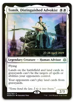 Tomik, Distinguished Advokist #34 (Foil) (LP) Prerelease Cards PRE Magic MTG - Image 1