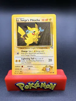 Lt. Surge's Pikachu 81/132 Gym Heroes Series Common Pokemon Card 1999-2000 NM - Image 1