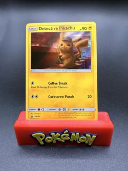 Detective Pikachu SM190 Sun & Moon Black Star Promo Holo Pokemon TCG Card NM - Image 1