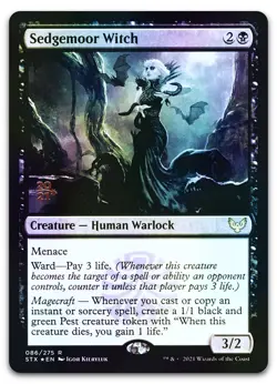 Sedgemoor Witch #86 (Foil) (NM) Prerelease Cards PRE Magic MTG - Image 1