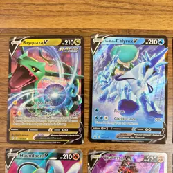 Pokemon Card Lot 8 V Ultra Rare Holo Rayquaza Tyranitar Houndoom Full Art TCG - Image 2