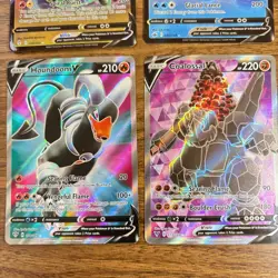 Pokemon Card Lot 8 V Ultra Rare Holo Rayquaza Tyranitar Houndoom Full Art TCG - Image 4
