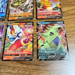 Pokemon Card Lot 8 V Ultra Rare Holo Rayquaza Tyranitar Houndoom Full Art TCG - Image 5