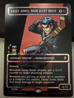 Casey Jones, Back Alley Brute (Borderless Surge Foil) MTG Ninja Turtles - Image 1