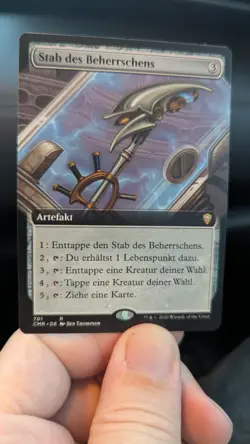 1x Staff Of Domination EXTENDED GERMAN NM - CMR Commander Legends Magic EDH x1 - Image 1