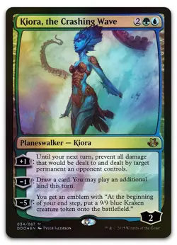 Kiora, the Crashing Wave #34 (Foil) (LP) Elspeth vs Kiora DDO Magic MTG - Image 1