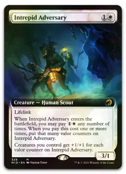 Intrepid Adversary (Extended Art) #329 (Foil) (LP) Midnight Hunt MID Magic MTG - Image 1