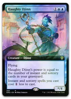 Haughty Djinn (Extended Art) #394 (Foil) (LP) Dominaria United DMU Magic MTG - Image 1
