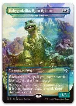 Babygodzilla, Ruin Reborn - Pollywog Symbiote #372 (Foil) LP Ikoria Magic MTG - Image 1