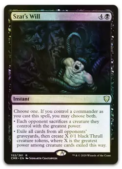 Szat's Will #152 (Foil) (LP) Commander Legends CMR Magic MTG - Image 1