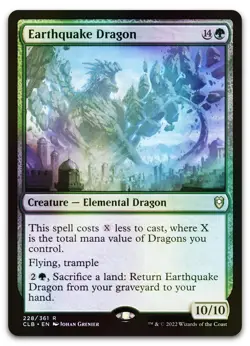 Earthquake Dragon #228 (Foil) (LP) Baldur's Gate CLB Magic MTG - Image 1