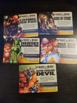 Overpower TCG Fatal Attractions Infinity Gauntlet Mission and Event Card Lot - Image 1