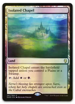 Isolated Chapel #241 (Foil) (NM) Dominaria DOM Magic MTG - Image 1