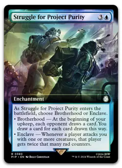 Struggle for Project Purity (Extended Art) #380 (Foil) NM Fallout PIP Magic MTG - Image 1